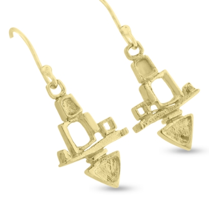 Billede af Ørehængere "Shape Art" 925s forgyldt sølv