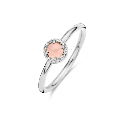 Billede af Spirit Icons Euphoria Pink ring sølv m. krystal + cz (str. 48-60)