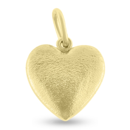 Billede af Vedhæng hjerte, massivt, ovalt øsken 925s. forgyldt overflade blank