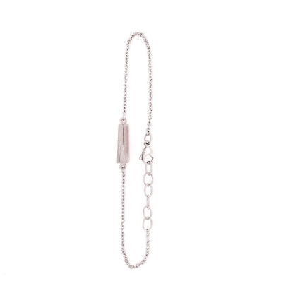 Billede af *Heiring Initials armbånd sølv rhodineret 16-18 cm "T"