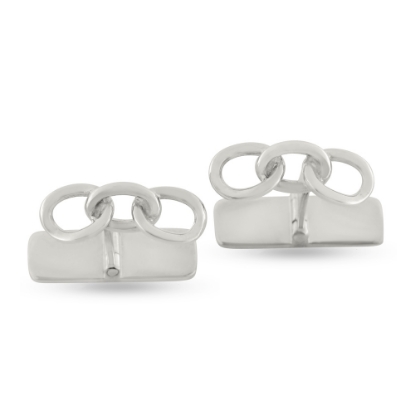 Billede af Loge manchetknapper, bred. 18,0 mm.,14 kt. hvg.