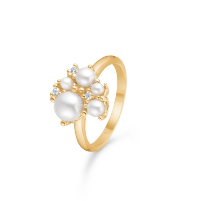 Billede af Mads Z "Diamond Cloud" ring 14 kt. guld m. diamant + fvp (str. 58)
