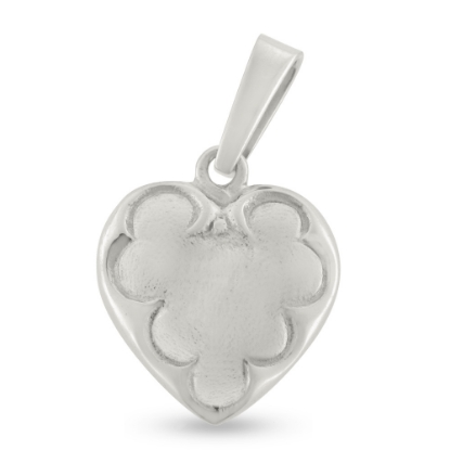 Billede af Hjerte mønster i sider, massivt med patz, hj. 13mm. 925s.