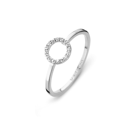 Billede af Spirit Icons Halo ring 14 karat hvg. med ialt 0,075 ct. w/vs str. 59