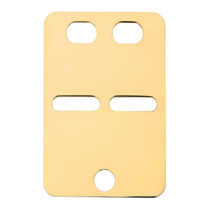 Billede af ID plade stor 22*34mm tyk 0,5mm (massiv) 8kt