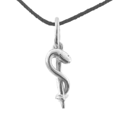 Billede af Vedhæng, apotek slange sølv