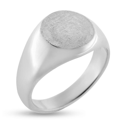 Billede af Ring massiv lukket bund, rundplade 10,5 mm., 14 kt. hvg. (pladering)