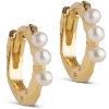 Billede af *ENAMEL Copenhagen Paula Pearl 8mm øreringe sølv forgyldt