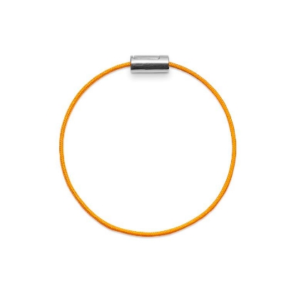 Billede af Mads Z Black Sun armbånd, orange m. sølvlås 