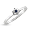 Billede af Ring roset safir 0,02 ct. + 6 brill. a 0,015 w/vs 14 kt. hvg.