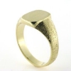 Billede af Herrering massiv, plade antik facon 14*12 mm. 8 kt. facon + 15,7 gr. (prisen er excl. guld)