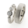 Billede af Ring fattet med 5 brill. 14 kt. hvg. (kun ring med brillanter)