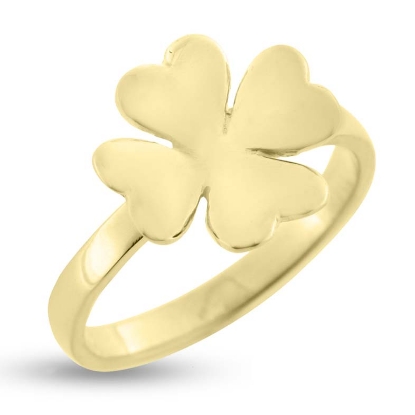 Billede af Ring firkløver i guld