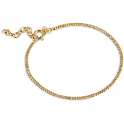 Billede af *ENAMEL Copenhagen Curb Chain armbånd 1,75 mm. forgyldt sølv (15+3cm)