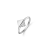 Billede af *Kranz&Ziegler Sølv ring mat square m/cz str 54