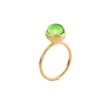 Billede af Susanne Friis Bjørner Ring sølv forgyldt peridot krystal 8mm str. 49