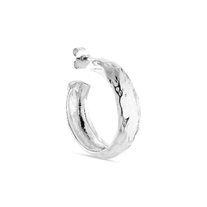 Billede af Jane Kønig Big Bruised Heart Hoop ørering sølv (1 stk)