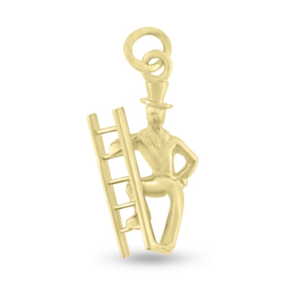 Billede af Vedhæng HC Andersen "Skorstensfejeren" 925s. forgyldt sølv