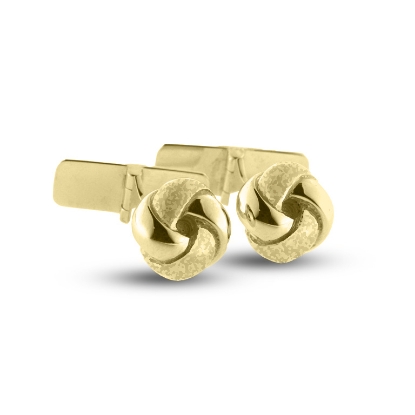 Billede af Manchetknapper massiv knude 11,5 mm. 925s. forgyldt