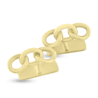 Billede af Loge manchetknapper, bred. 22,5 mm. guld