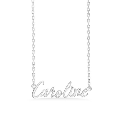 Billede af Studio Z "Name Tag - CAROLINE" halskæde sølv (40-45 cm)