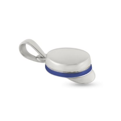 Billede af Vedhæng studenterhue emalje blåt bånd 14 kt. hvg. (HHX og HTX) 