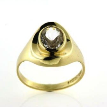 Billede af Ring m. oval syn sten 9*7 mm 14 kt