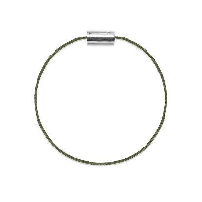 Billede af Mads Z. Black Sun armbånd mørkegrøn nylon m. sølvlås