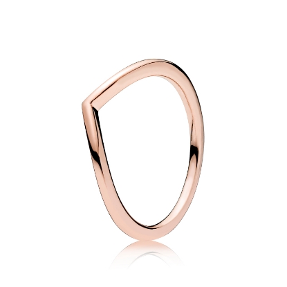 Billede af Pandora ring rosaforgyldt sølv Wishbone str. 48-60 