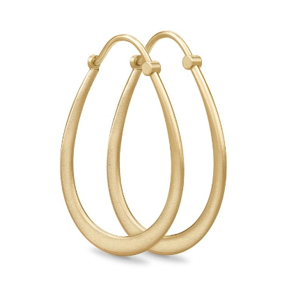 Billede af Julie Sandlau øreringe Classic pear hoop sølv forgyldt