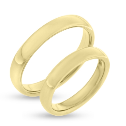 Billede af Vielses & Forlovelses ringe, oval profil 3,9 * 1,8 mm. SE VARIANTER og priser