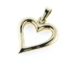 Billede af Vedhæng hjerte, åbent massivt,  overflade blank 925s.forgyldt (forgyldning vil blive slidt af ved dagligt brug !)