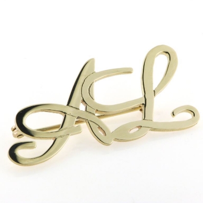 Billede af Broche med monogram "AL" 8 kt. 
