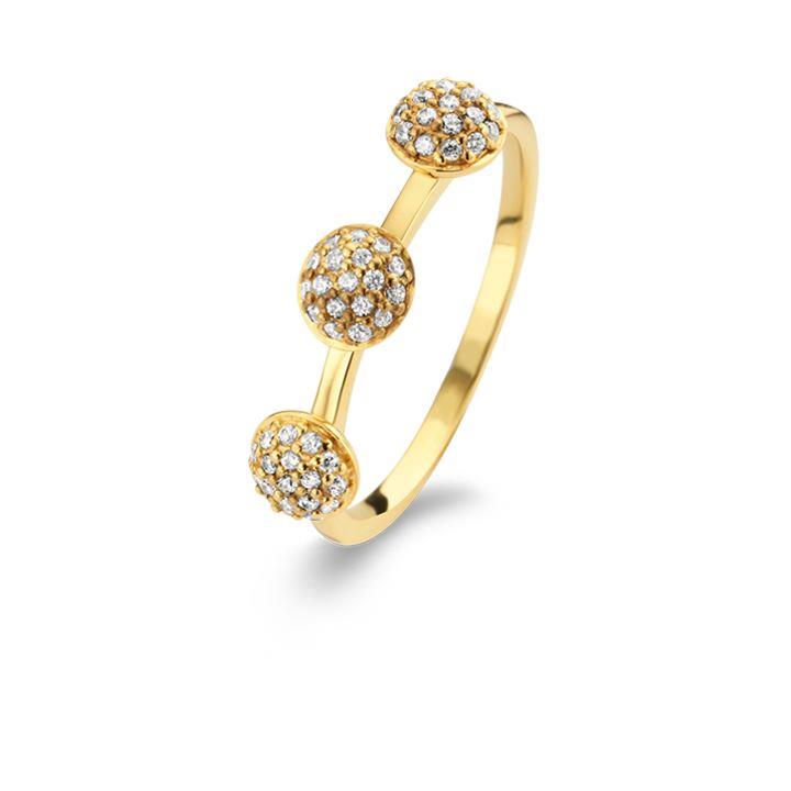 Spirit Icons ring Trinity sølv forgyldt cz str 60 | Pind J. Design