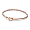 Billede af Pandora Moments armbånd rosaforgyldt metalblanding m. hjertelås (21 cm)