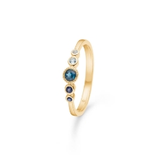 Billede af Mads Z "Blue Poetry" ring 14 kt. guld m. London Blue Topas (str. 52)
