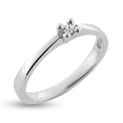 Billede af Dream Delux ring med brill.  0,08 ct. w/pi. 925s.
