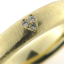 Billede af Brill. 3* 0,02 ct. Black fattet i hjertefacon