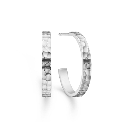 Billede af *Mads Z "Poetry Hammer" 25mm øreringe sølv