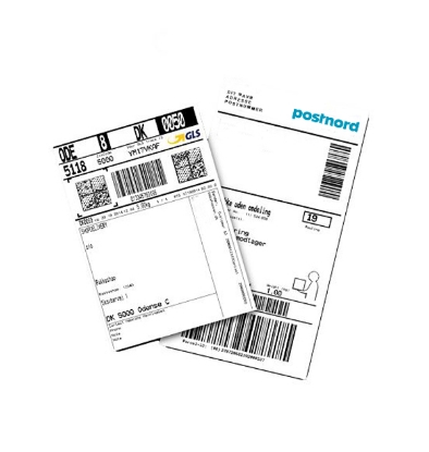 Billede af Returlabel (Vælg "afhentning" når du går til kassen). Bemærk at returlabels sendes på e-mail