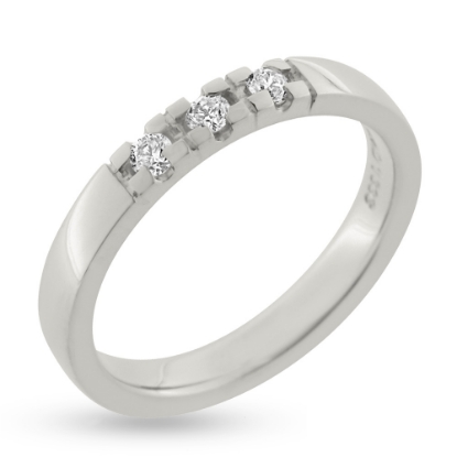 Billede af Alliancering 3* 0,04 w/pi., 925s.  (br. 2,9-tk. 1,9 mm.)