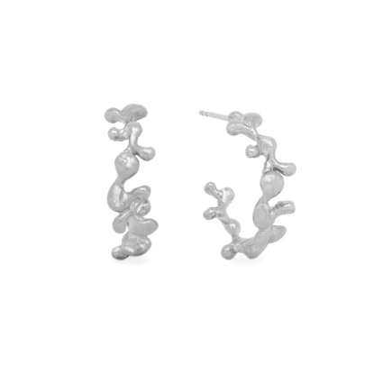 Billede af *Bach Jewellery Gnarly Grande ørecreoler sølv 