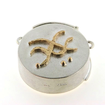 Billede af Urne vedhæng sølv med 14 kt. mønster