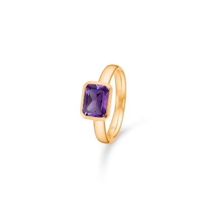 Billede af Mads Z "Darling" ring 14 kt. guld m. ametyst (str. 50-60)