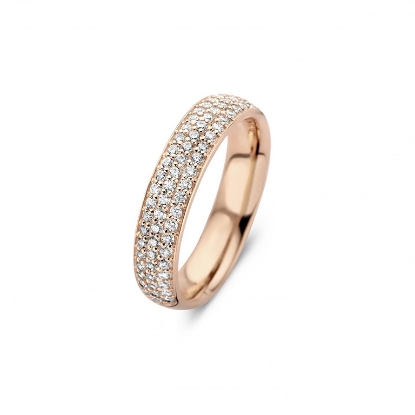 Billede af Spirit Icons ring Vivendi sølv rosaforgyldt med zirkonia (50-64)