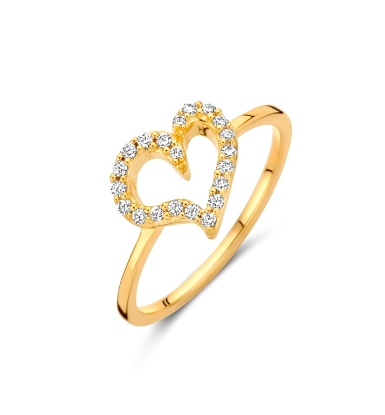 Billede af Spirit Icons Youth ring forgyldt sølv m. cz (str. 48-60)