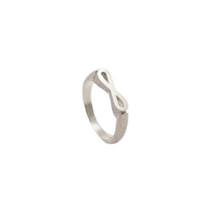 Billede af Heiring INITIALS "Evighedstegn" ring rhodineret sølv str. 48-60