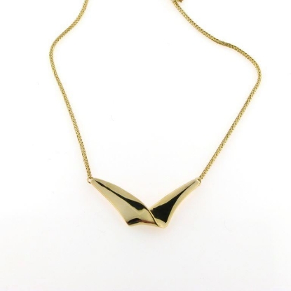 Billede af Collie med vedhæng, rævehalekæde (halskæde med fast vedh.) 14 kt.