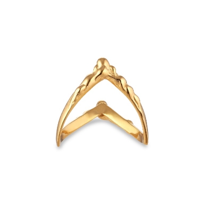 Billede af *Jane Kønig Drippy V ring forgyldt sølv (str. 54)