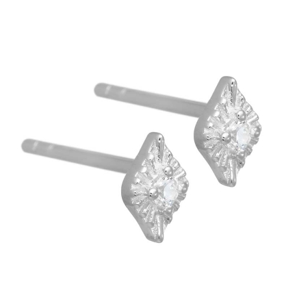 Billede af Aqua Dulce Opally øreringe sølv m. cz